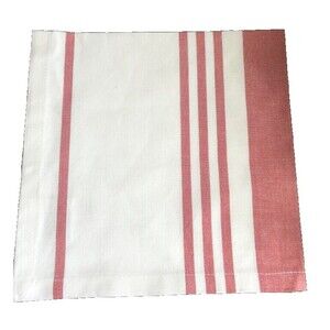 DII Fabric Napkins White Brick Beach French Stripe Set of 4 Cotton Summer 20x20"
